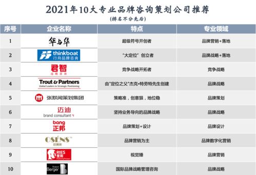 2021年十大專業(yè)品牌咨詢策劃公司推薦 助力企業(yè)高效增長