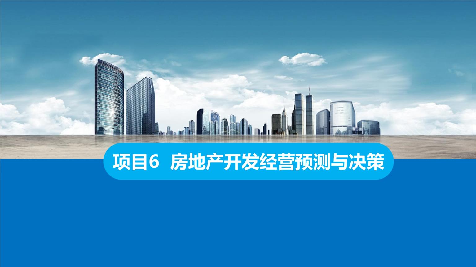 房地產(chǎn)開發(fā)經(jīng)營(yíng)中的預(yù)測(cè)與決策 理論與實(shí)踐